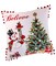 Contemporary Home Living 16" x 16" Red, Green, and White Fabric Believe Snowman Christmas Tree Pillow